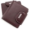 Маленький кожаный кошелек на кнопке KARYA (1052-243) - 1