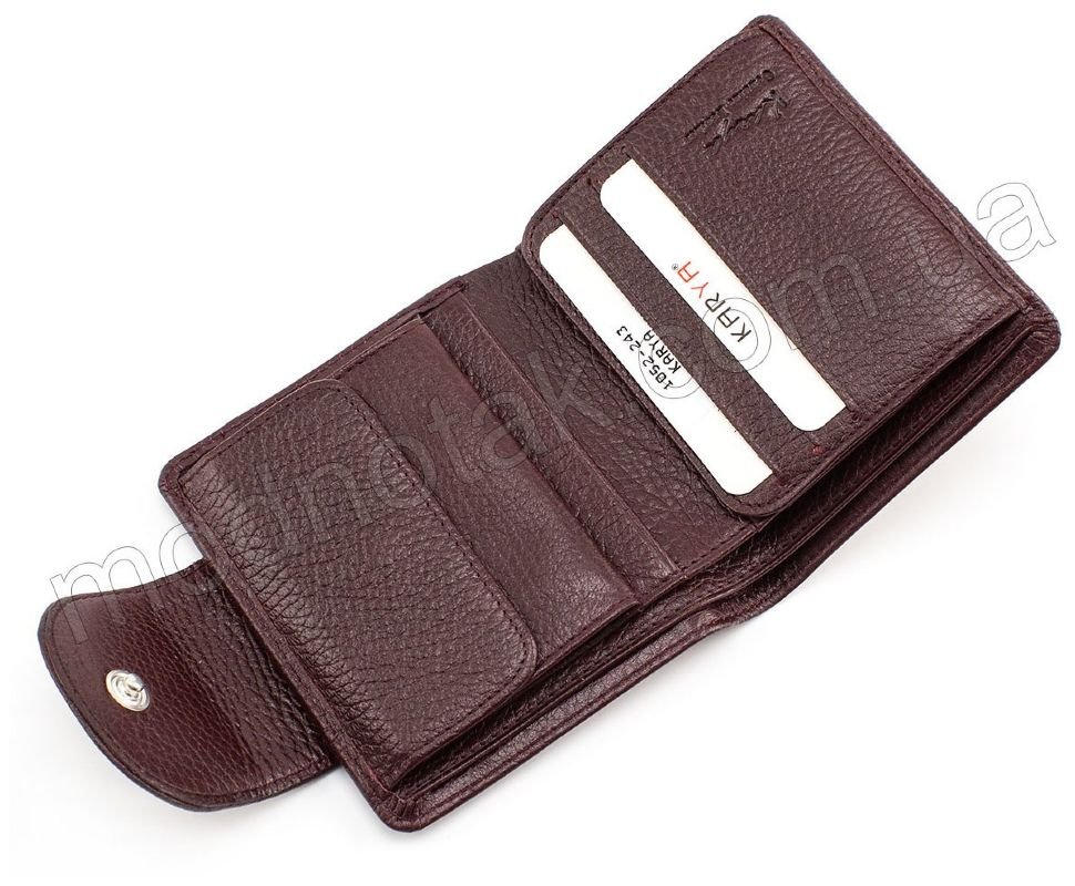 Маленький кожаный кошелек на кнопке KARYA (1052-243)