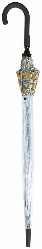 Зонт-трость женский Fulton L782 Morris & Co. Birdcage-2 Lodden (трость, механика, прозрачный, с узором) 108008 modnotak фото №3