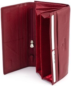 Женский бордовый кошелек на магнитах Marco Coverna (16613)