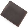 Кожаный коричневый мужской кошелек ручной работы Grande Pelle (13036) - 3