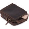 Кожаная мужская винтажная сумка-барсетка коричневого цвета Vintage (20372)  - 4