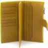 Желтый женский купюрник вертикального формата из натуральной кожи Marco Coverna 68608 - 2