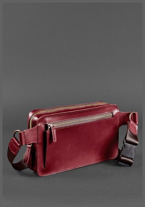 Женская кожаная поясная сумка бордового цвета BlankNote Dropbag Maxi 78608 фото №5 Женская кожаная поясная сумка бордового цвета BlankNote Dropbag Maxi 78608 modnotak фото №5