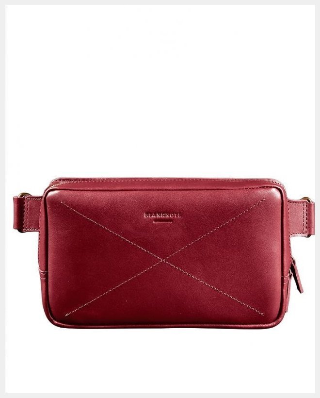 Женская кожаная поясная сумка бордового цвета BlankNote Dropbag Maxi 78608 фото №1 Женская кожаная поясная сумка бордового цвета BlankNote Dropbag Maxi 78608 modnotak фото №1