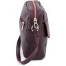 Жіноча сумка наплічна з італійської шкіри марсалового кольору Grande Pelle (59108) - 2