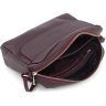 Женская наплечная сумка из итальянской кожи марсалового цвета Grande Pelle (59108) - 7