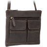Невелика плечова сумка із вінтажної шкіри коричневого кольору Visconti Slim Bag 69108 - 3