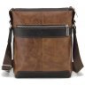 Коричневая мужская плечевая сумка-планшет из винтажной кожи Tom Stone (10966) - 2