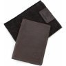 Темно-коричневая качественная кожаная обложка для паспорта Grande Pelle (15445) - 5