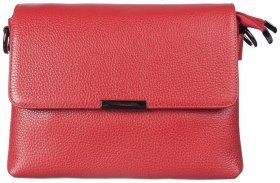 Компактная женская сумка-кроссбоди из натуральной кожи флотар красного цвета Desisan 80509