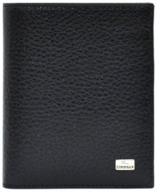 Классическое мужское портмоне из натуральной кожи флотар Desisan 80809 черного цвета