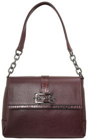 Женская кожаная сумка бордового цвета с одной лямкой Desisan 81009