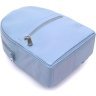 Кожаный женский городской рюкзак голубого цвета Shvigel (16303) - 2