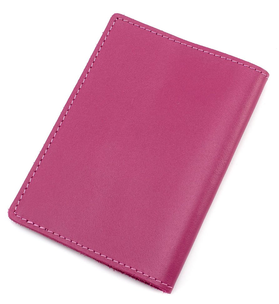 Яскрава обкладинка для паспорта рожевого кольору Grande Pelle (13200)