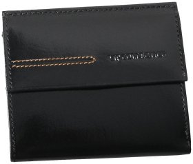 Жіночий гаманець London із натуральної шкіри чорного кольору Vip Collection 102509