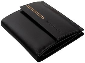 Жіночий гаманець London із натуральної шкіри чорного кольору Vip Collection 102509