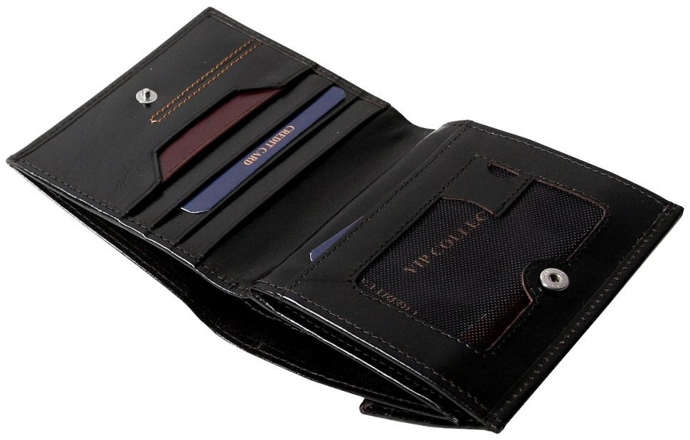 Жіночий гаманець London із натуральної шкіри чорного кольору Vip Collection 102509 modnotak фото №5