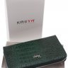 Зелений гаманець з натуральної шкіри великого розміру KARYA (1072-017) - 5