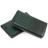 Зелений гаманець з натуральної шкіри великого розміру KARYA (1072-017) - 3