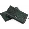 Зелений гаманець з натуральної шкіри великого розміру KARYA (1072-017) - 1