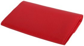 Червоний шкіряний тревел гаманець з фіксацією на кнопку Vip Collection 102609