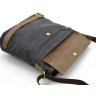 Мужская наплечная сумка из парусины серого цвета на молниевой застежке Tarwa (19868) - 6