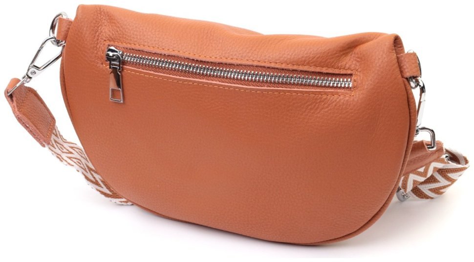 Стильная женская кожаная сумка через плечо с мини-кошельком Vintage 22665 Рыжая modnotak фото №2