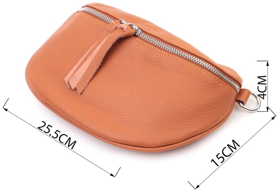 Стильная женская кожаная сумка через плечо с мини-кошельком Vintage 22665 Рыжая modnotak фото №3