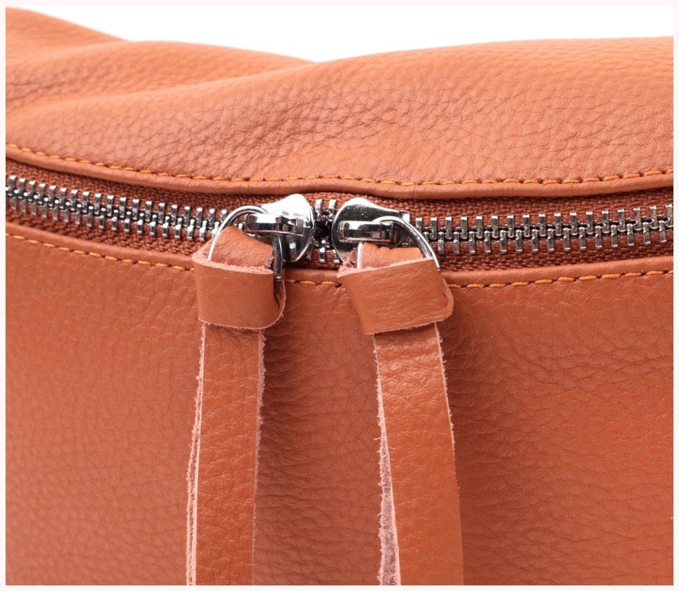 Стильная женская кожаная сумка через плечо с мини-кошельком Vintage 22665 Рыжая modnotak фото №5