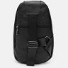 Мужской кожаный слинг-рюкзак черного цвета с одной лямкой через плечо Keizer (22089) - 2