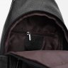 Чоловічий шкіряний слінг-рюкзак чорного кольору з однією лямкою через плече Keizer (22089) - 4