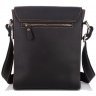 Черная мужская сумка-мессенджер из винтажной кожи с золотистой фурнитурой Tiding Bag (15777) - 4