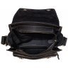 Черная мужская сумка-мессенджер из винтажной кожи с золотистой фурнитурой Tiding Bag (15777) - 5