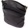 Женская черная вертикальная сумка через плечо из натуральной кожи Vintage (20415) - 1