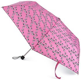 Зонт женский Fulton L553-040980 Superslim-2 Tea Lover (Круглый купол, розовый с принтом чашечек чая) 94209