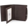 Женский компактный кошелек коричневого цвета - ST Leather Collection (17566) - 2