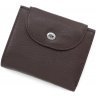 Женский компактный кошелек коричневого цвета - ST Leather Collection (17566) - 1