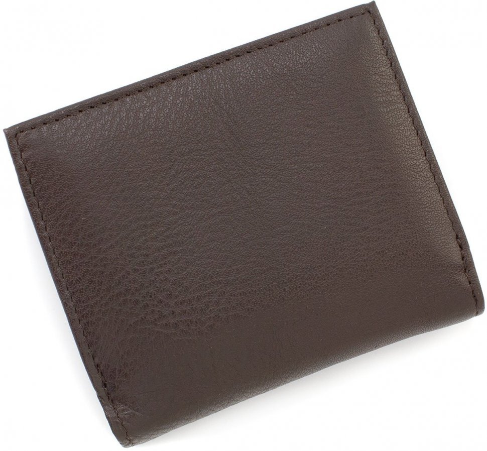 Женский компактный кошелек коричневого цвета - ST Leather Collection (17566)
