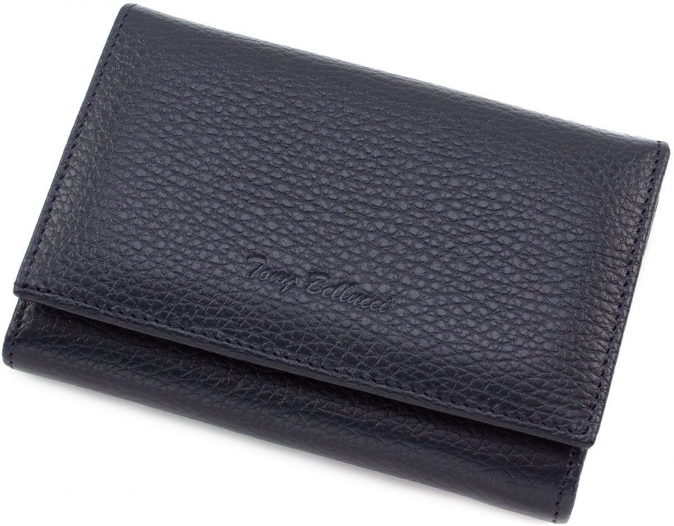 Темно-синій жіночий гаманець з натуральної шкіри Tony Bellucci (10759)