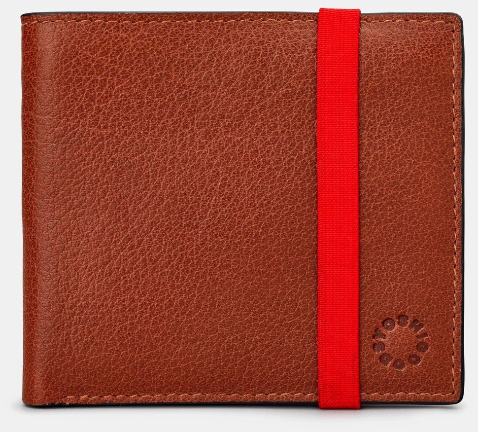 Портмоне мужское кожаное коричневое с застежкой резинка Yoshi Elastic 94409 фото №1 Портмоне мужское кожаное коричневое с застежкой резинка Yoshi Elastic 94409 modnotak фото №1