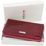 Великий гаманець червоного кольору з натуральної шкіри на блискавці KARYA (1072-08) - 6