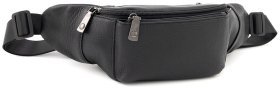 Чоловіча шкіряна сумка на пояс HT Leather 94509 (Чорна)