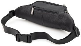 Мужская кожаная сумка на пояс H.T Leather 94509 (Черная)