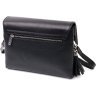 Шкіряна жіноча сумка-кроссбоді на плече в чорному кольорі KARYA (2420895) - 2
