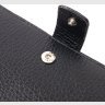 Функціональне чоловіче портмоне з натуральної шкіри чорного кольору на кнопці KARYA (2421195) - 3