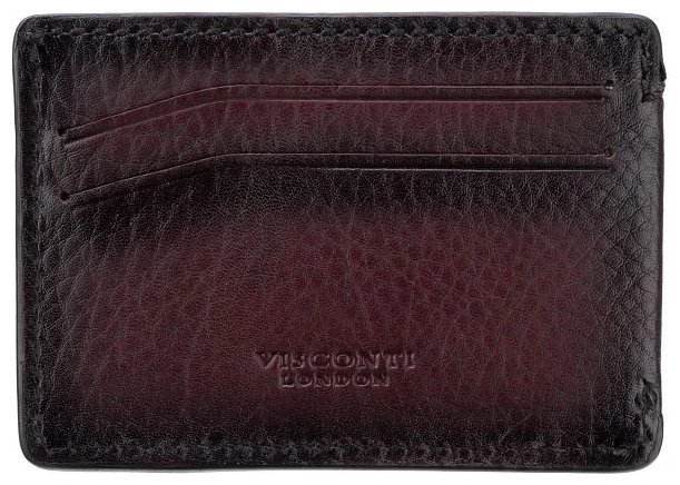 Кожаный картхолдер на 4 отделения Visconti MT86 94909 бордового цвета фото №2 Кожаный картхолдер на 4 отделения Visconti MT86 94909 бордового цвета modnotak фото №2