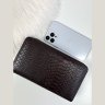Коричневий чоловічий гаманець-клатч на дві блискавки з натуральної шкіри високої якості Marco Coverna (32107) - 11