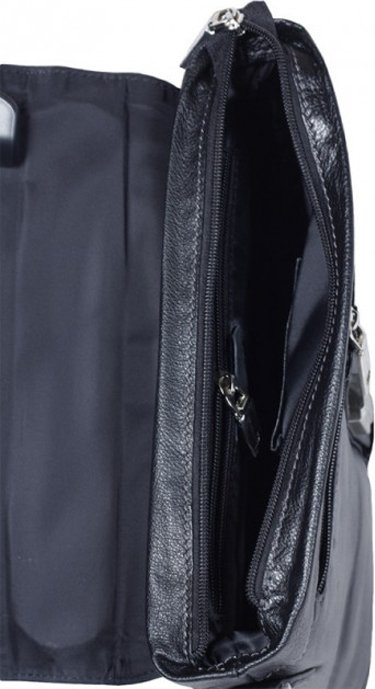 Чоловічий шкіряний вертикальний портфель чорного кольору Tofionno (21226)