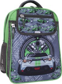 Стильний шкільний рюкзак для хлопчиків кольору хакі з принтом Bagland (55509)